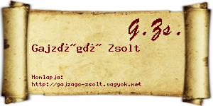 Gajzágó Zsolt névjegykártya
